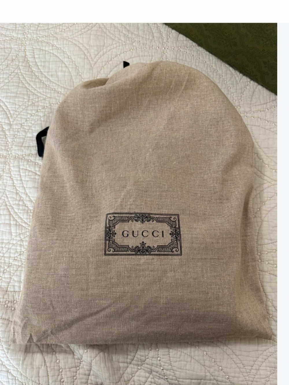 Gucci Beige Logo Dust Bag